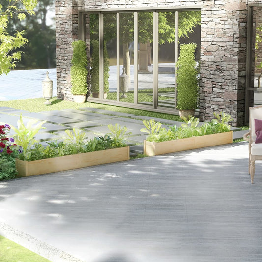 Berkfield Garden Planters 2 pcs 200x31x31 cm Solid Pinewood