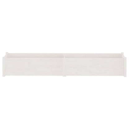 Berkfield Garden Planters 2 pcs White 200x31x31 cm Solid Pinewood
