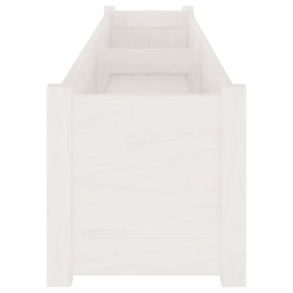 Berkfield Garden Planters 2 pcs White 200x31x31 cm Solid Pinewood