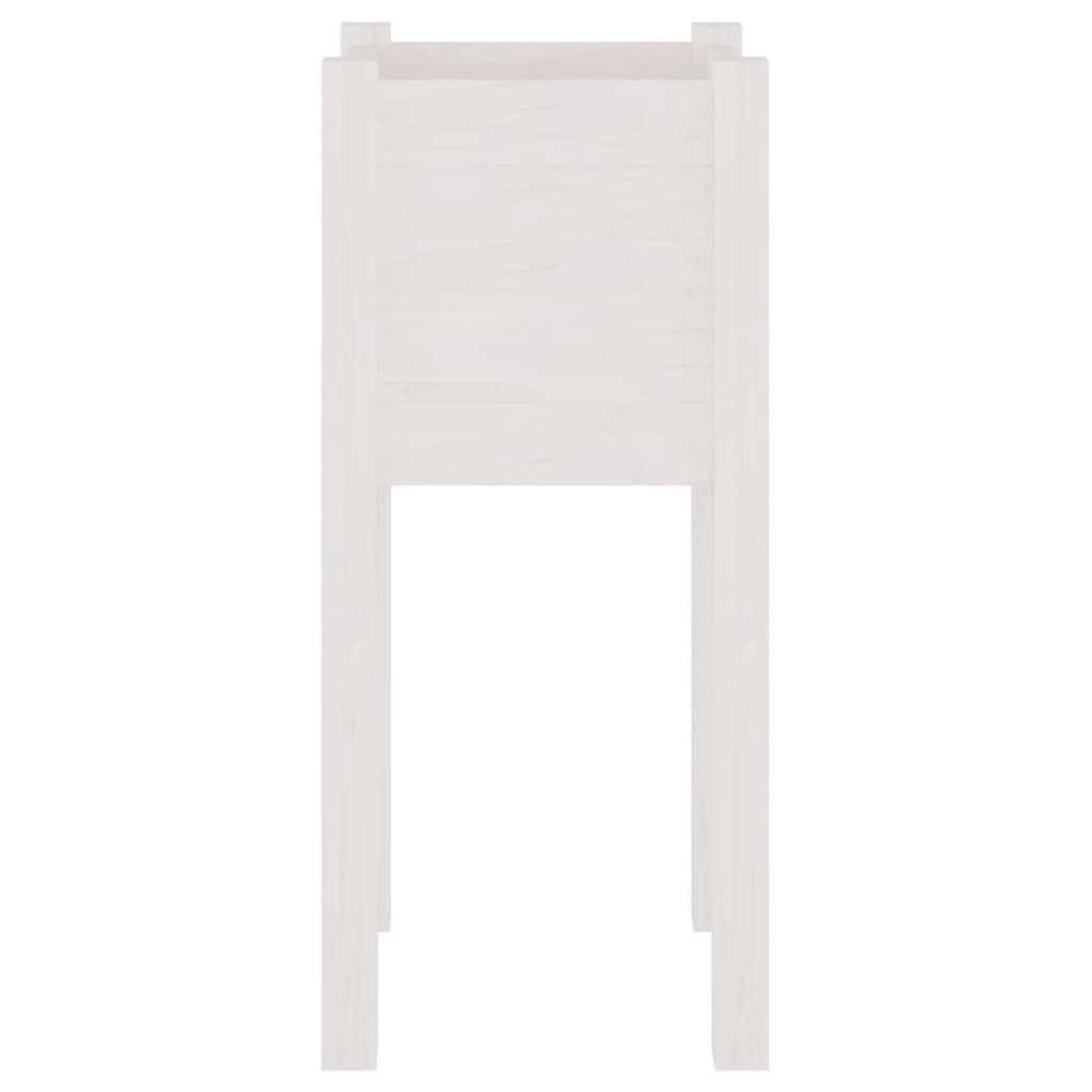 Berkfield Garden Planter White 31x31x70 cm Solid Pinewood