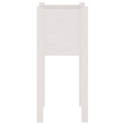 Berkfield Garden Planter White 31x31x70 cm Solid Pinewood