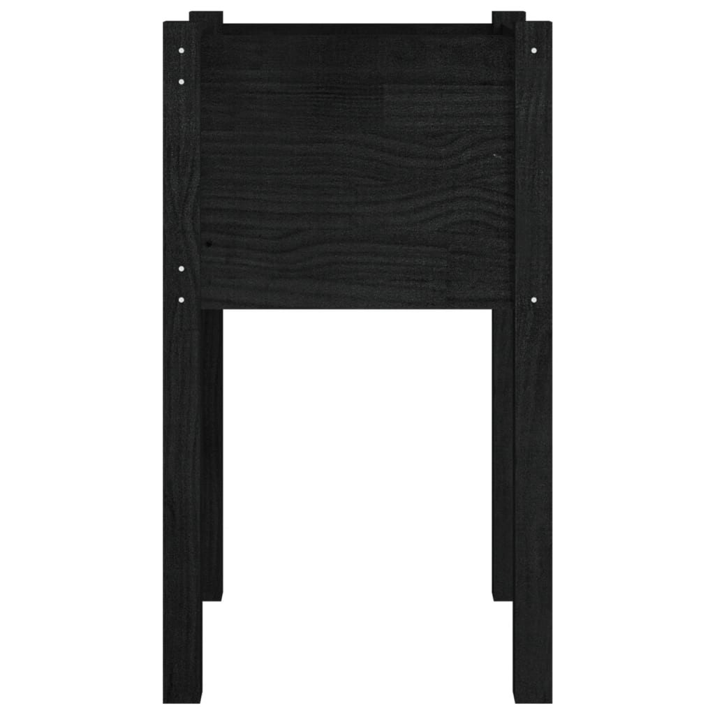 Berkfield Garden Planter Black 40x40x70 cm Solid Pinewood