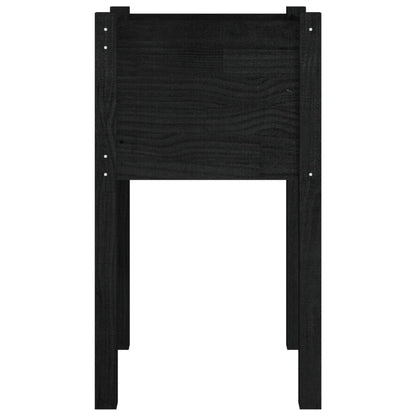 Berkfield Garden Planter Black 40x40x70 cm Solid Pinewood