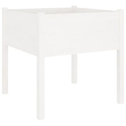 Berkfield Garden Planter White 70x70x70 cm Solid Pinewood