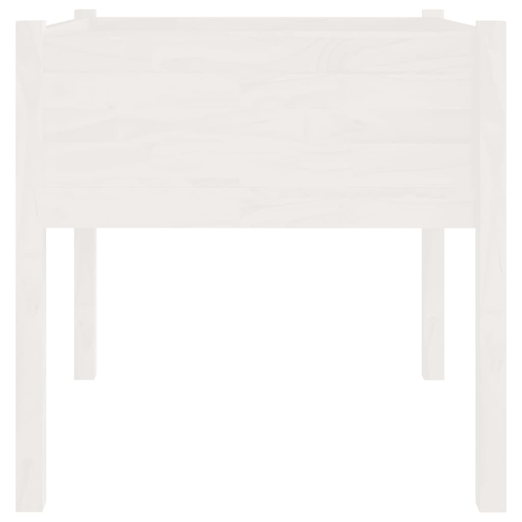 Berkfield Garden Planter White 70x70x70 cm Solid Pinewood