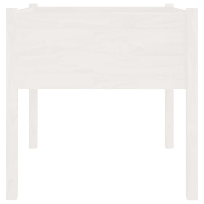 Berkfield Garden Planter White 70x70x70 cm Solid Pinewood
