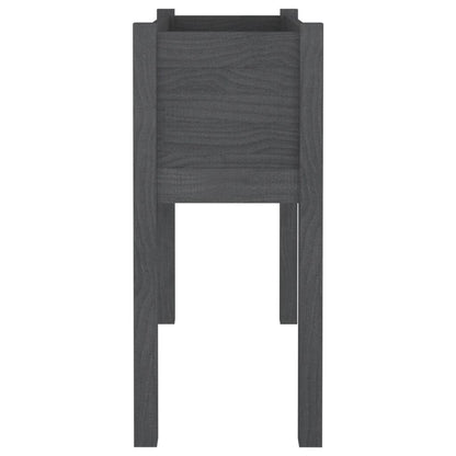 Berkfield Garden Planters 2 pcs Grey 70x31x70 cm Solid Pinewood