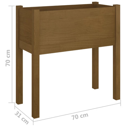 Berkfield Garden Planters 2 pcs Honey Brown 70x31x70 cm Solid Pinewood