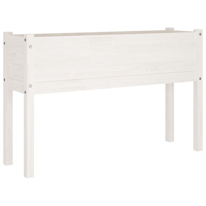 Berkfield Garden Planters 2 pcs White 110x31x70 cm Solid Pinewood