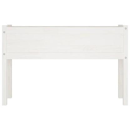 Berkfield Garden Planters 2 pcs White 110x31x70 cm Solid Pinewood