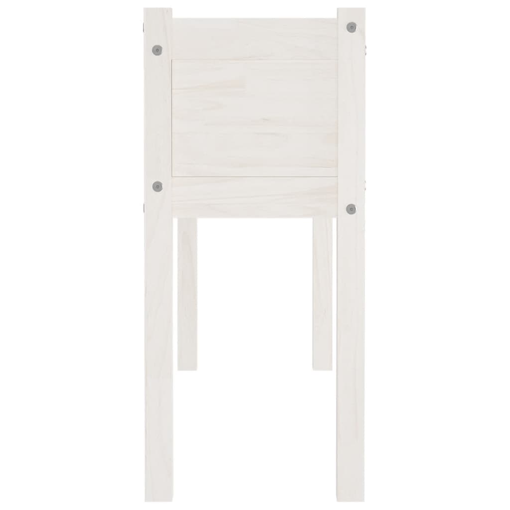 Berkfield Garden Planters 2 pcs White 110x31x70 cm Solid Pinewood