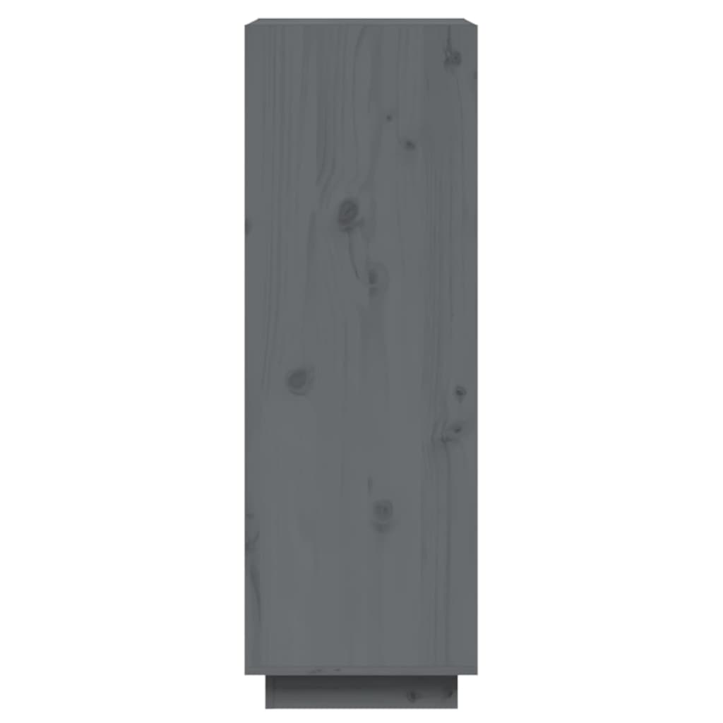 Berkfield Book Cabinet/Room Divider Grey 60x35x103 cm Solid Wood Pine