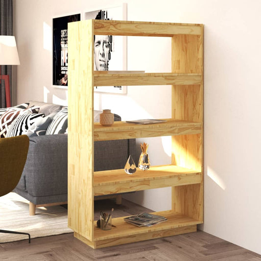 Berkfield Book Cabinet/Room Divider 80x35x135 cm Solid Pinewood