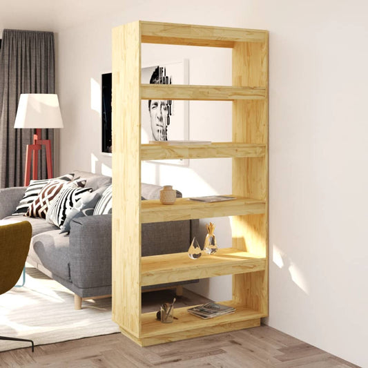 Berkfield Book Cabinet/Room Divider 80x35x167 cm Solid Pinewood