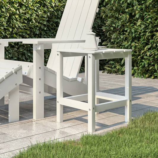 Berkfield Garden Adirondack Table White 38x38x46 cm HDPE