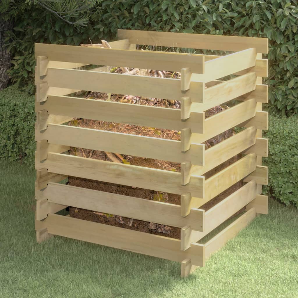 Berkfield Slatted Garden Composter 90x90x90 cm Impregnated Pinewood