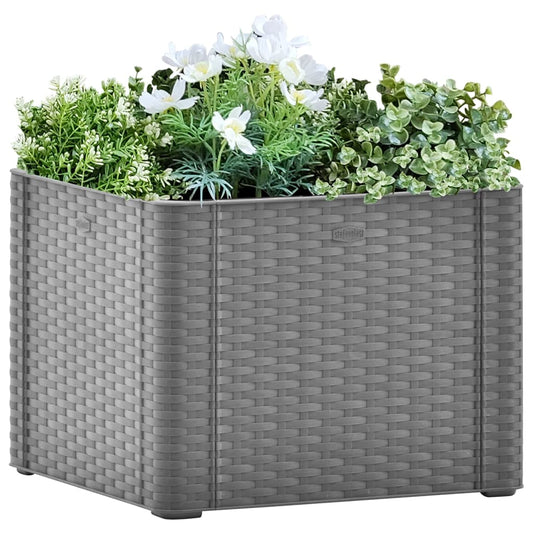 Berkfield Garden Raised Bed with Self Watering System Grey 43x43x33 cm