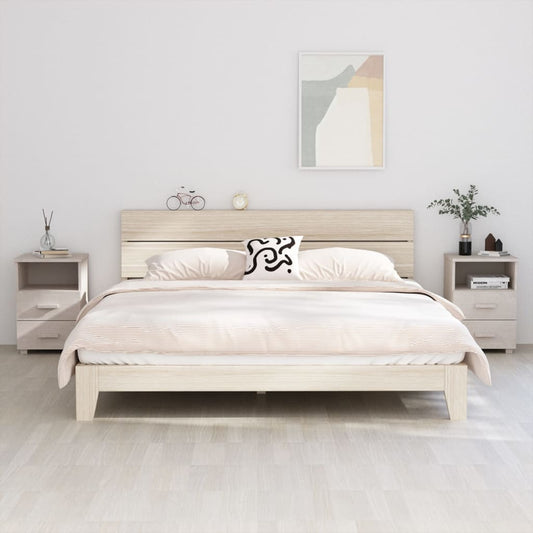 Berkfield Bedside Cabinets HAMAR 2 pcs White 40x35x62 cm Solid Wood
