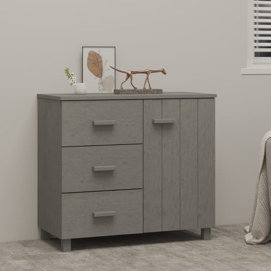 Berkfield Sideboard HAMAR Light Grey 90x40x80 cm Solid Pinewood