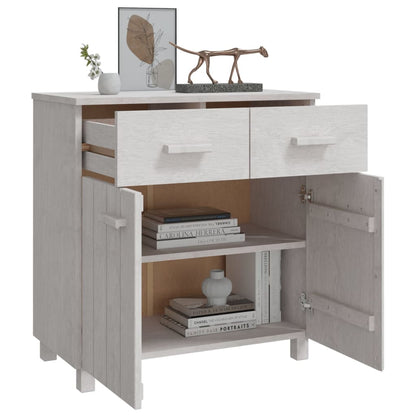 Berkfield Sideboard HAMAR White 79x40x80 cm Solid Wood Pine