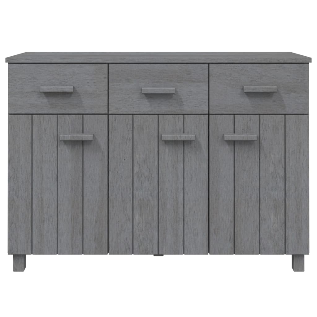 Berkfield Sideboard HAMAR Dark Grey 113x40x80 cm Solid Wood Pine