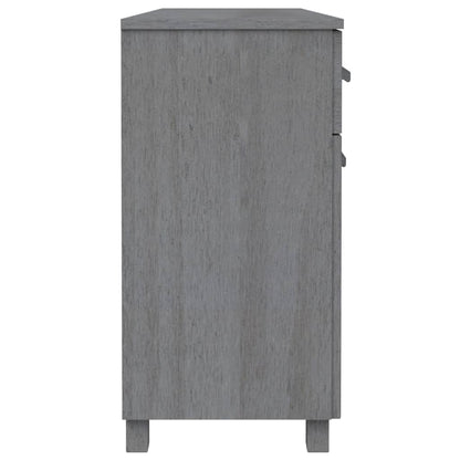 Berkfield Sideboard HAMAR Dark Grey 113x40x80 cm Solid Wood Pine