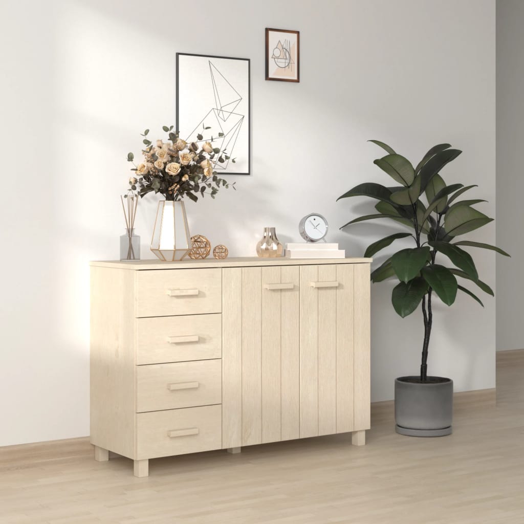 Berkfield Sideboard HAMAR Honey Brown 113x40x80 cm Solid Wood Pine