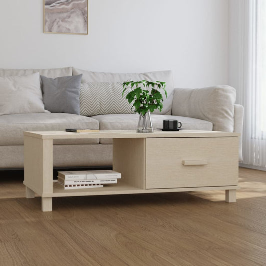 Berkfield Coffee Table HAMAR Honey Brown 100x55x35 cm Solid Wood Pine