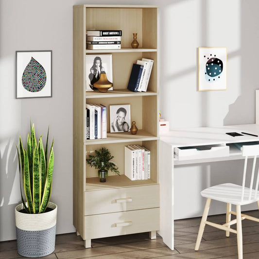 Berkfield Highboard HAMAR Honey Brown 60x35x180 cm Solid Wood Pine