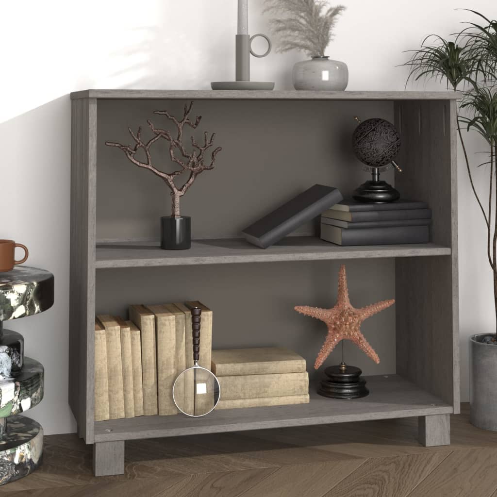 Berkfield Sideboard HAMAR Light Grey 85x35x80 cm Solid Wood Pine