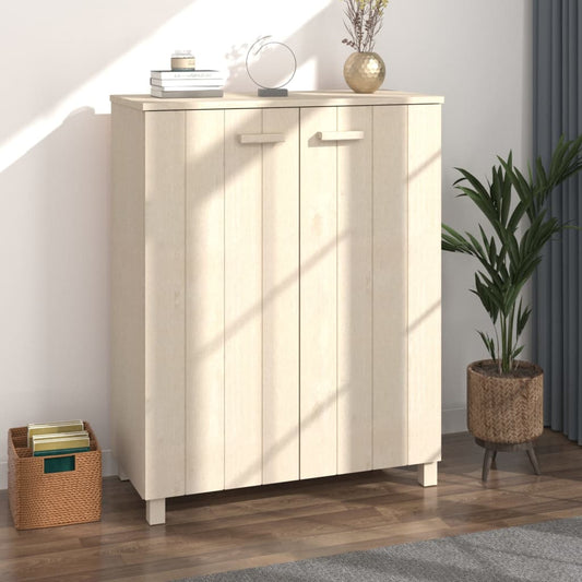 Berkfield Shoe Cabinet HAMAR Honey Brown 85x40x108 cm Solid Wood Pine