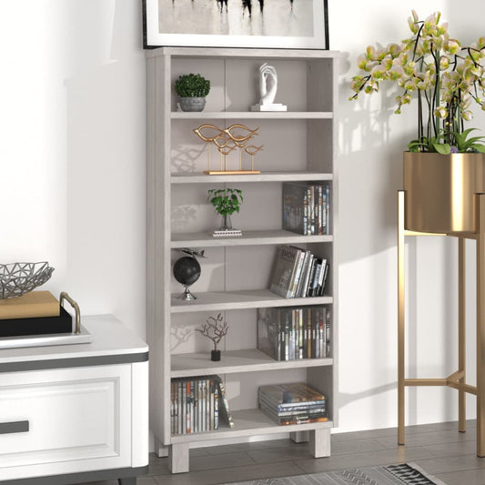Berkfield CD Cabinet HAMAR White 45x18x100 cm Solid Wood Pine
