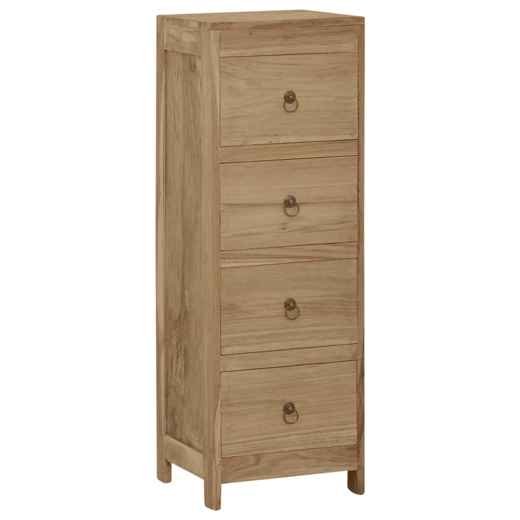 Berkfield Chest of Drawers 30x30x90 cm Solid Wood Teak