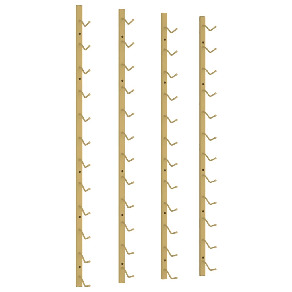Berkfield Wall Mounted Wine Rack for 12 Bottles 2 pcs Gold Iron