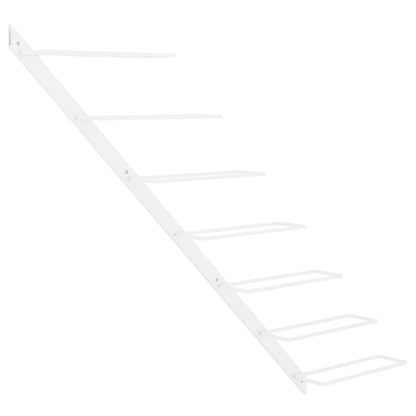 Berkfield Wall-mounted Wine Rack for 7 Bottles White Metal