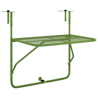 Berkfield Balcony Table Green 60x40 cm Steel