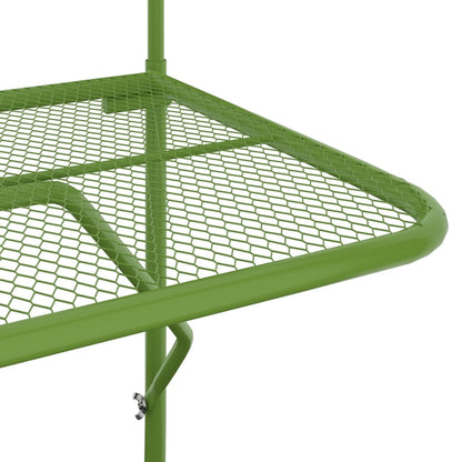 Berkfield Balcony Table Green 60x40 cm Steel