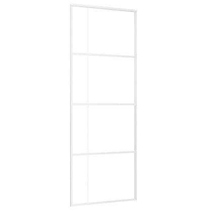 Berkfield Sliding Door ESG Glass and Aluminium 76x205 cm White