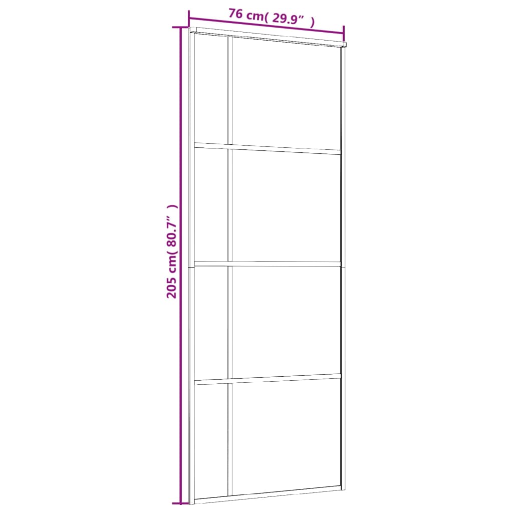 Berkfield Sliding Door ESG Glass and Aluminium 76x205 cm White