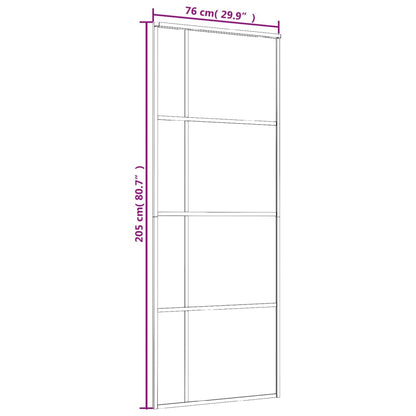 Berkfield Sliding Door ESG Glass and Aluminium 76x205 cm White