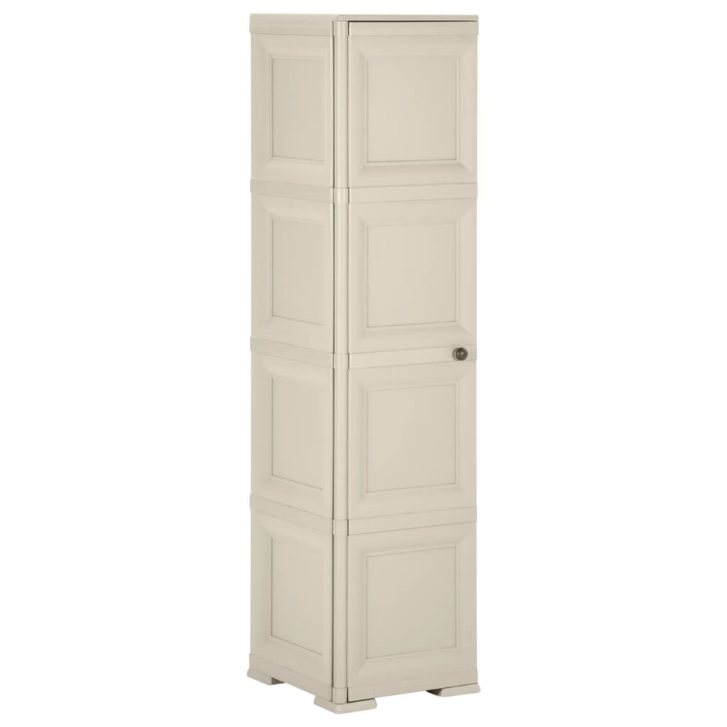 Berkfield Plastic Cabinet 40x43x164 cm Wood Design Vanilla Ice