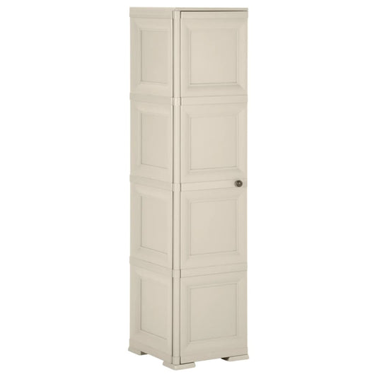 Berkfield Plastic Cabinet 40x43x164 cm Wood Design Vanilla Ice