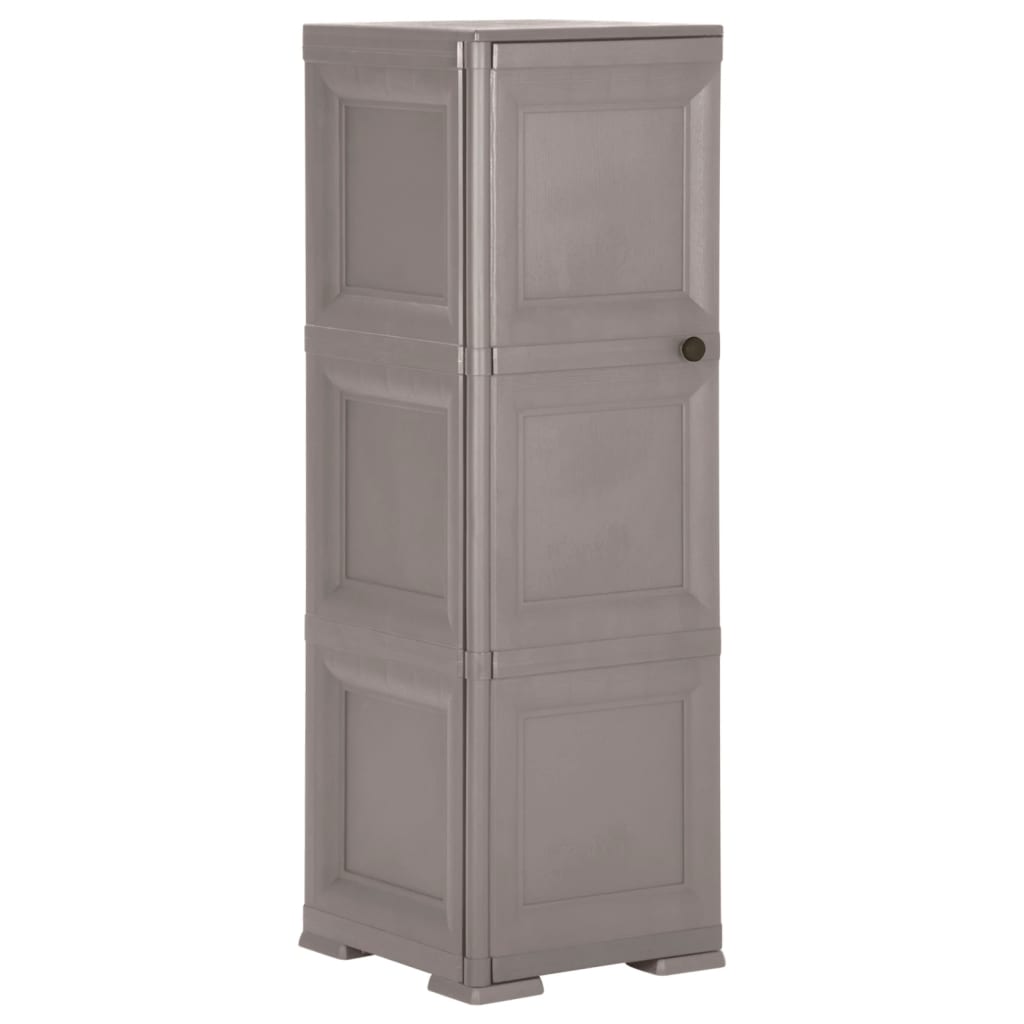 Berkfield Plastic Cabinet 40x43x125 cm Wood Design Grey