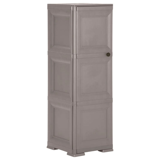 Berkfield Plastic Cabinet 40x43x125 cm Wood Design Grey