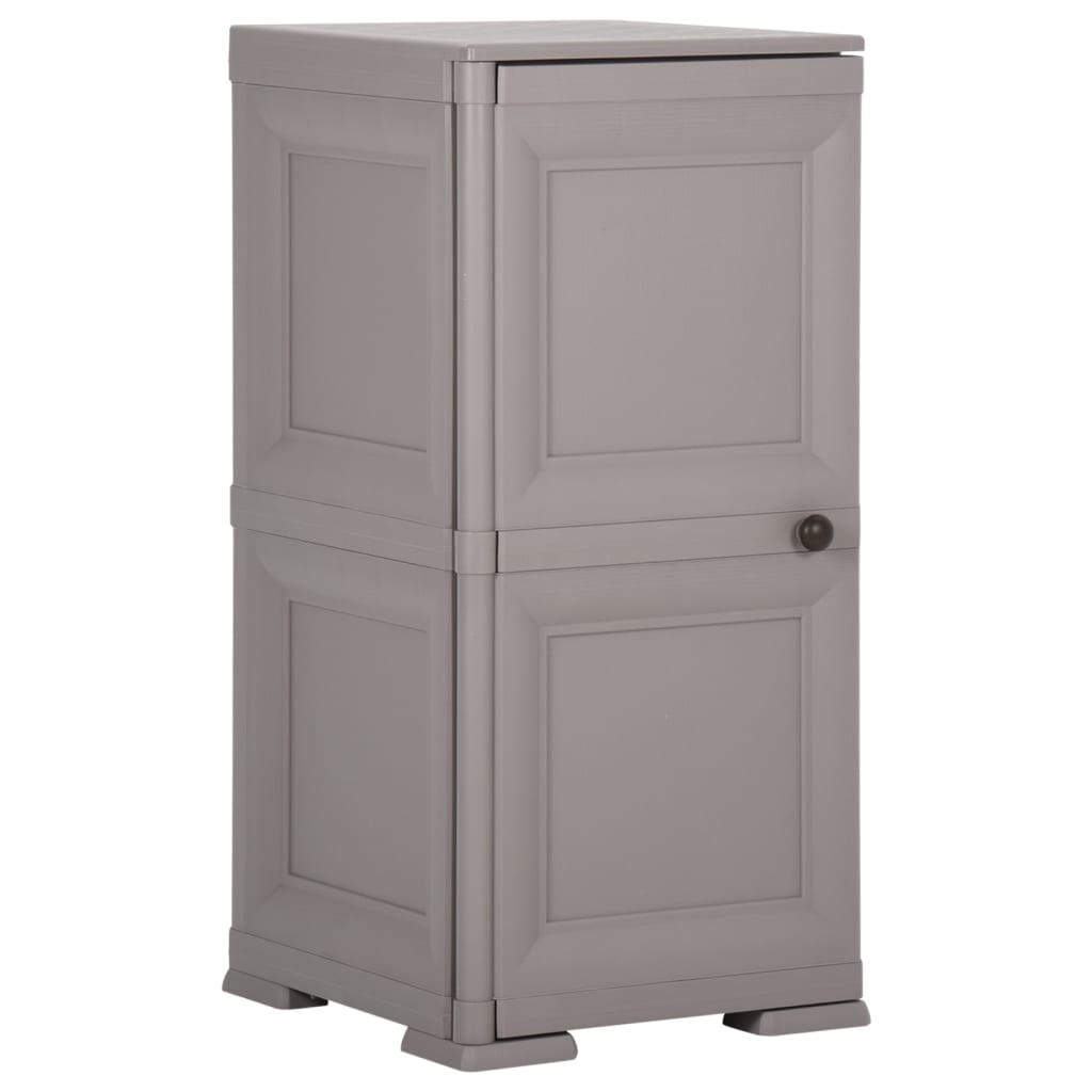 Berkfield Plastic Cabinet 40x43x85.5 cm Wood Design Grey