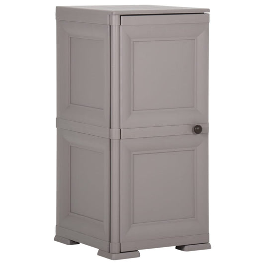 Berkfield Plastic Cabinet 40x43x85.5 cm Wood Design Grey