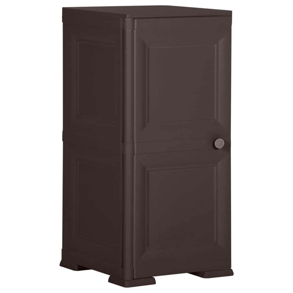 Berkfield Plastic Cabinet 40x43x85.5 cm Wood Design Brown