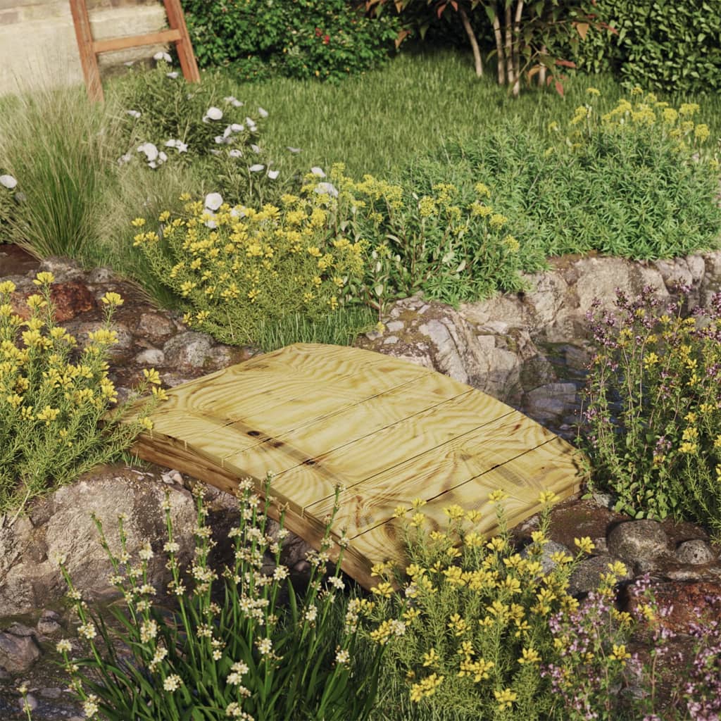 Berkfield Garden Bridge 110x74 cm Impregnated Solid wood Pine