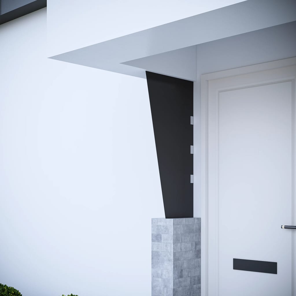 Berkfield Side Panel for Door Canopy Black 50x100 cm Tempered Glass