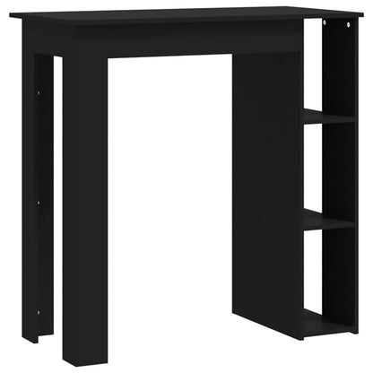 Berkfield Bar Table with Shelf Black 102x50x103.5 cm Engineered Wood